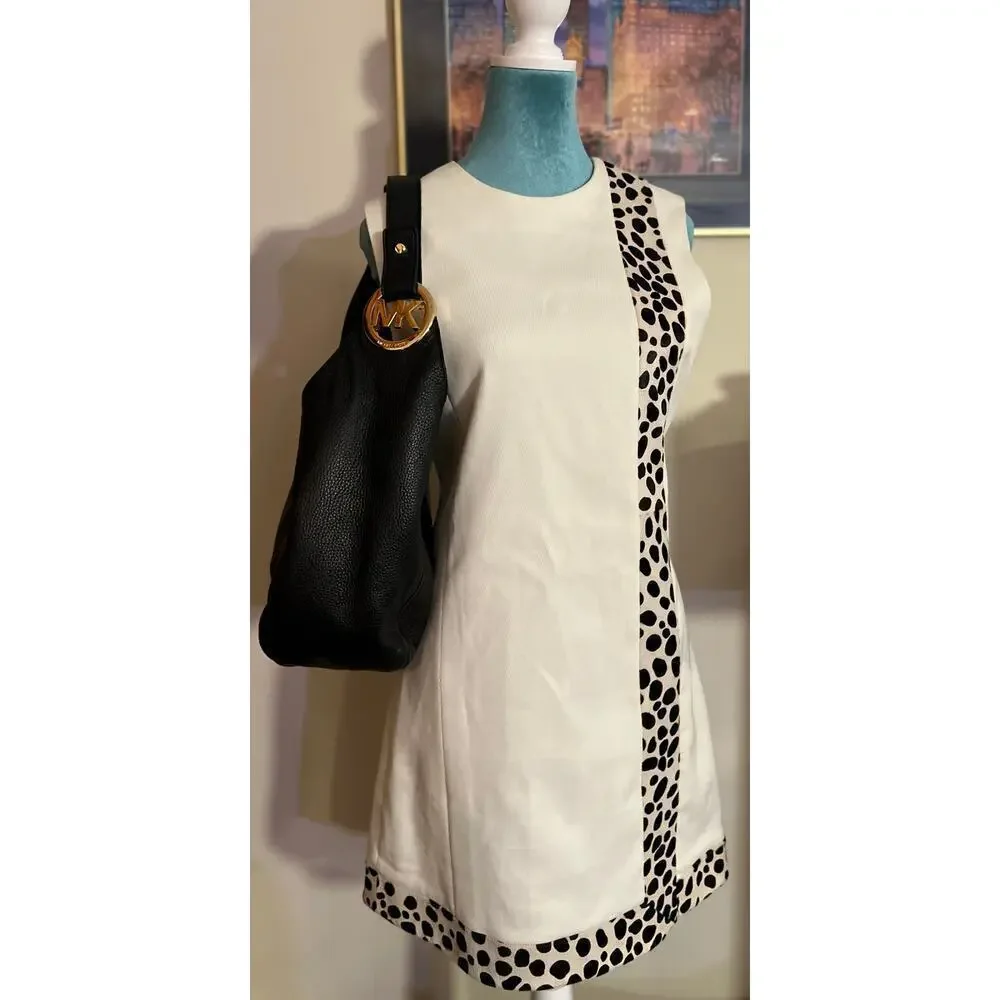 Edun Dress white and animal print. Chic stylish design. - Picture 9 of 11